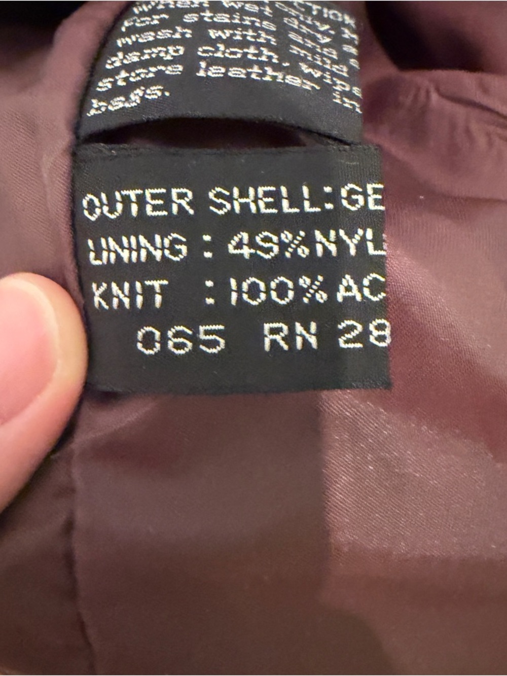 Members Only Brown Leather Bomber Jacket - Picture 5 of 6